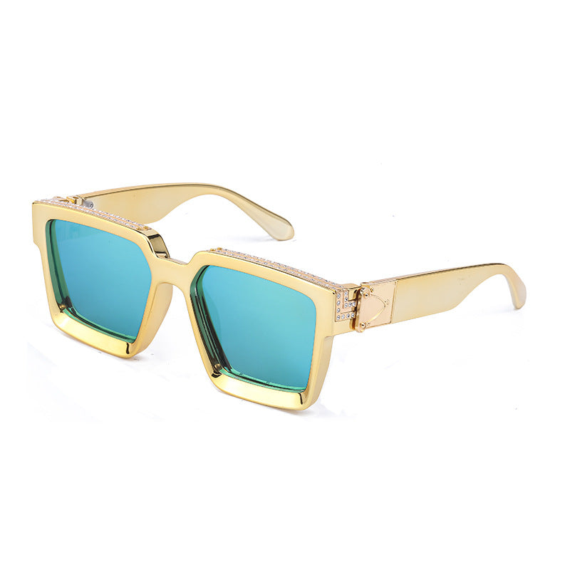 Diamond-studded Big Square Sunglasses Women - Oh, That's Cute!