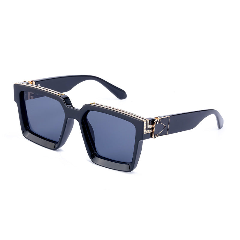 Diamond-studded Big Square Sunglasses Women - Oh, That's Cute!