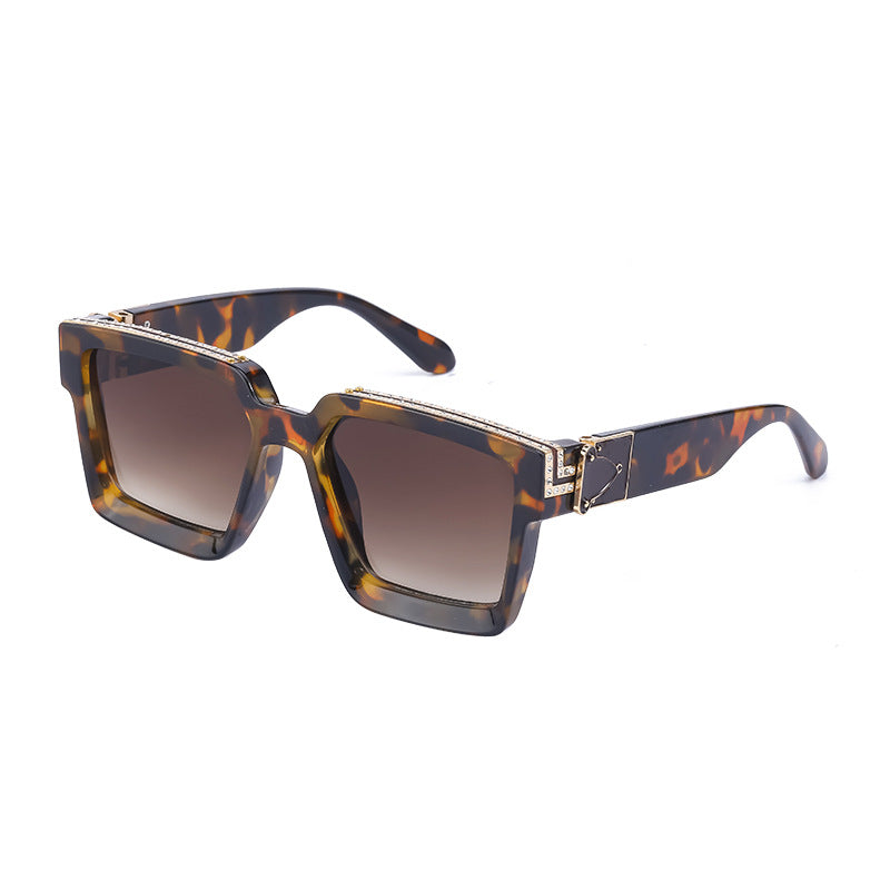 Diamond-studded Big Square Sunglasses Women - Oh, That's Cute!