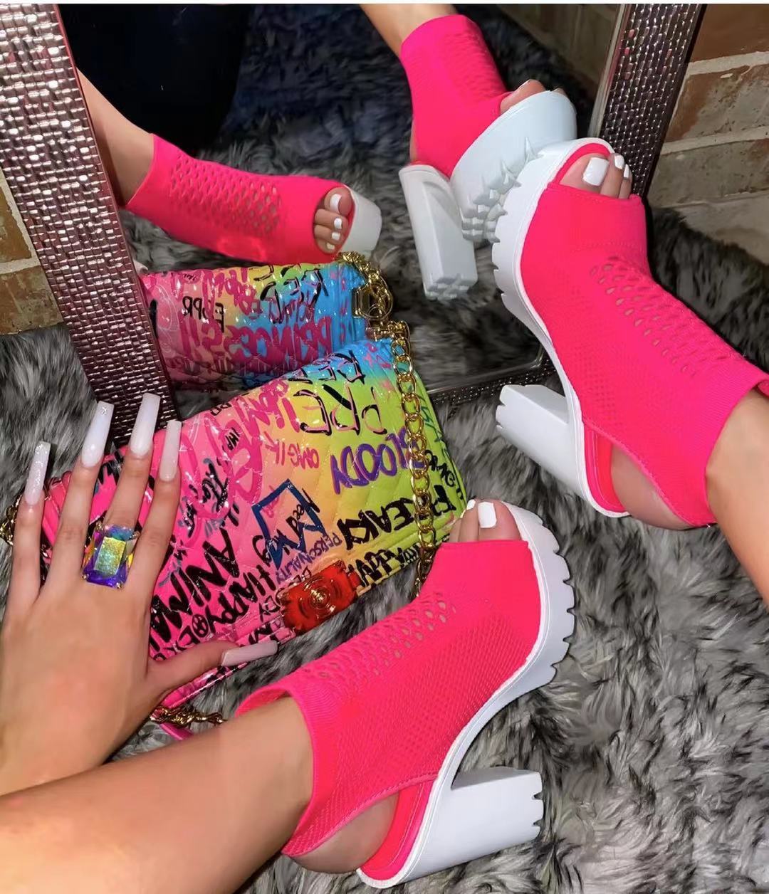 Women's Open-toe High-heeled Sandals Behind The Fish Mouth