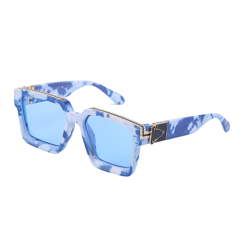Diamond-studded Big Square Sunglasses Women - Oh, That's Cute!