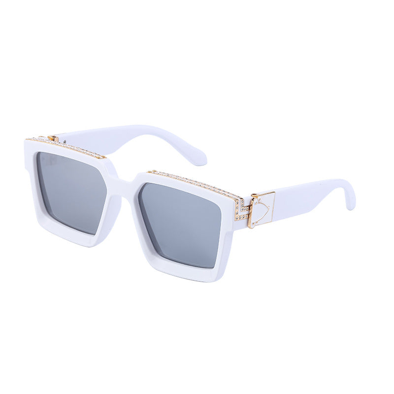 Diamond-studded Big Square Sunglasses Women - Oh, That's Cute!