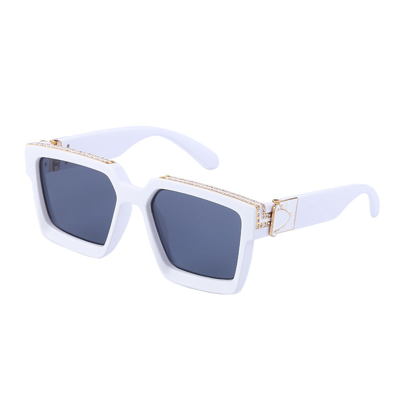 Diamond-studded Big Square Sunglasses Women - Oh, That's Cute!