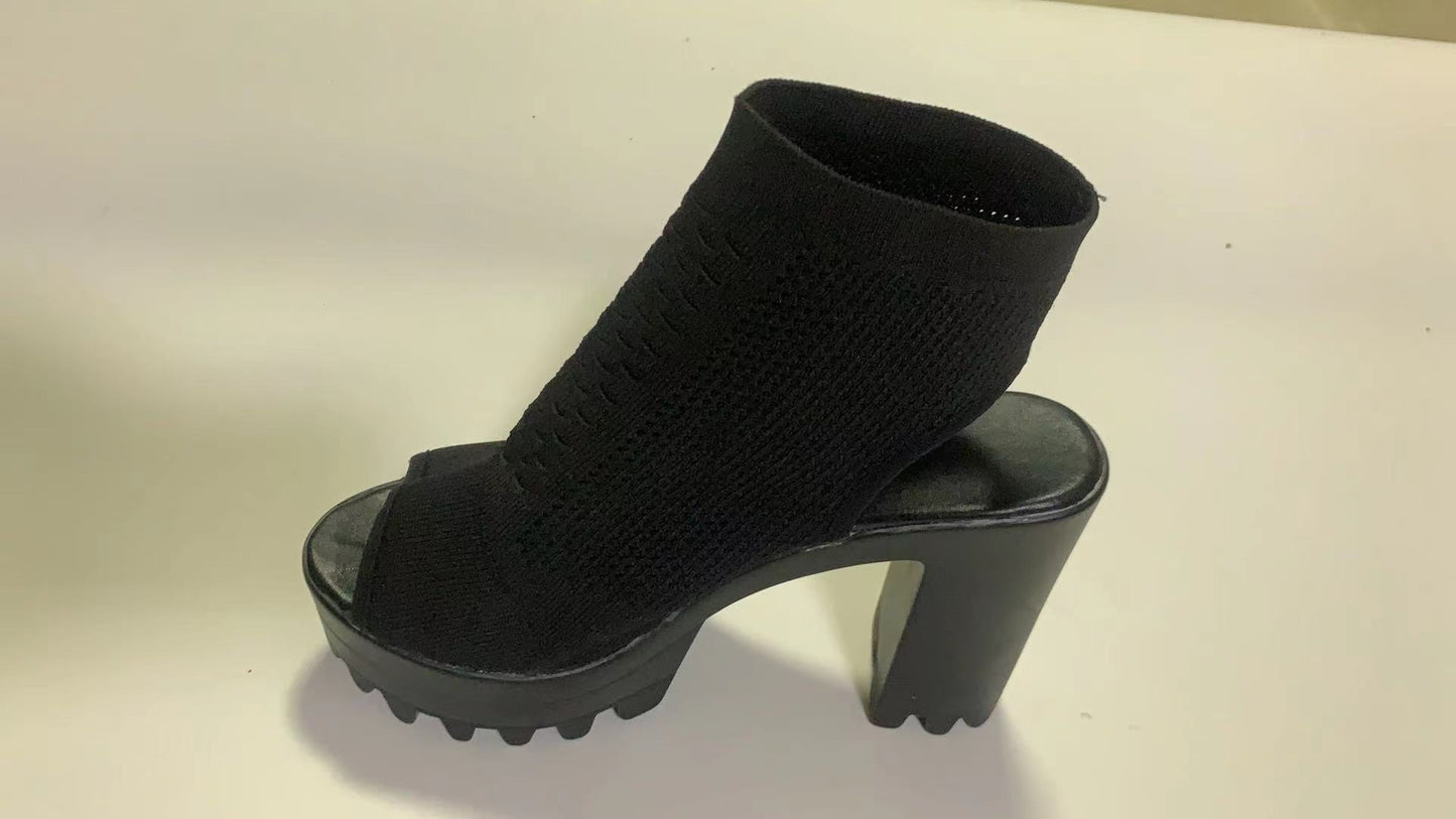 Women's Open-toe High-heeled Sandals Behind The Fish Mouth