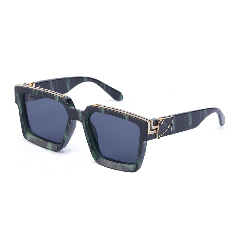 Diamond-studded Big Square Sunglasses Women - Oh, That's Cute!