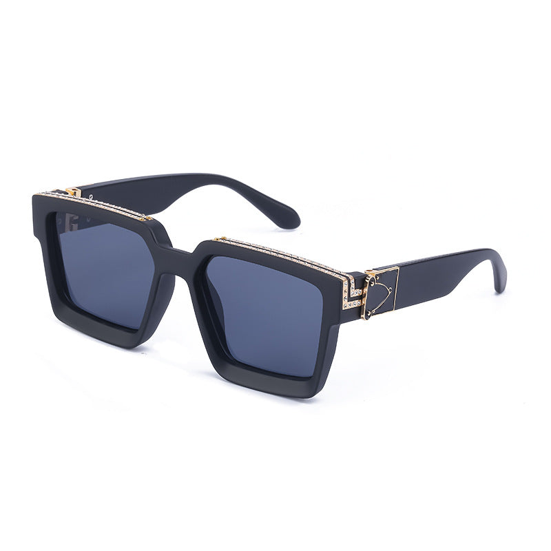 Diamond-studded Big Square Sunglasses Women - Oh, That's Cute!