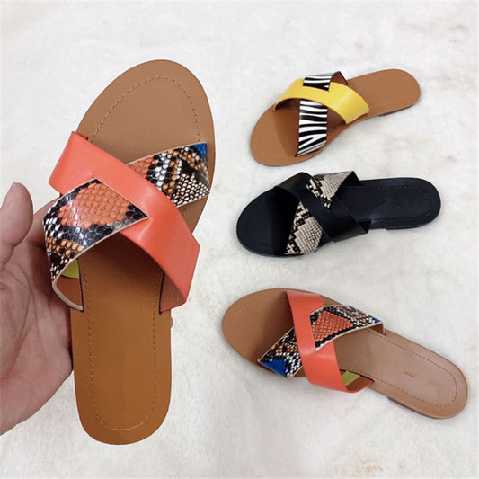 Artificial Pu Cross strap Women's Sandals