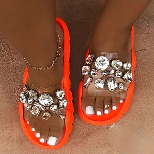 Sandals Ladies Summer Crystal Sandals Glitter