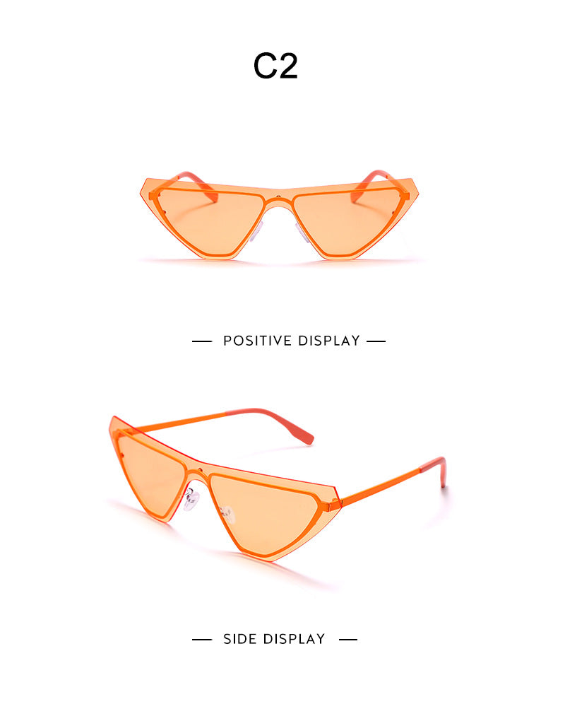 Fashion Rimless One-piece Sunglasses Women - Oh, That's Cute!