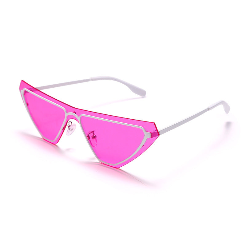 Fashion Rimless One-piece Sunglasses Women - Oh, That's Cute!