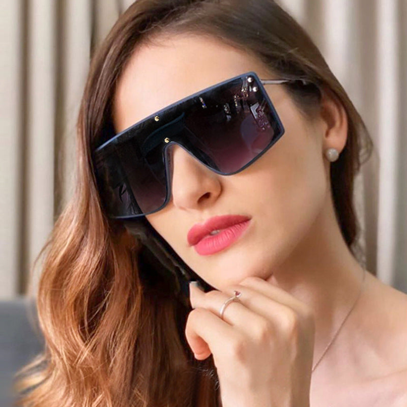 Trendy New Big Frame One-Piece Sunglasses Women - Oh, That's Cute!