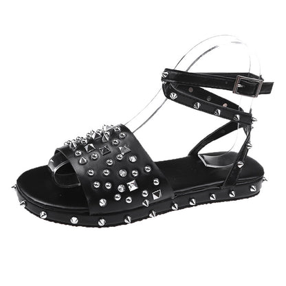 Rivet Sandals Women Fashion Hot Selling Wild Roman Casual Sandals Women - Oh, That's Cute!