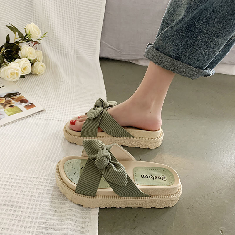 Women's Two Wear Flat Platform Sandals - Oh, That's Cute!