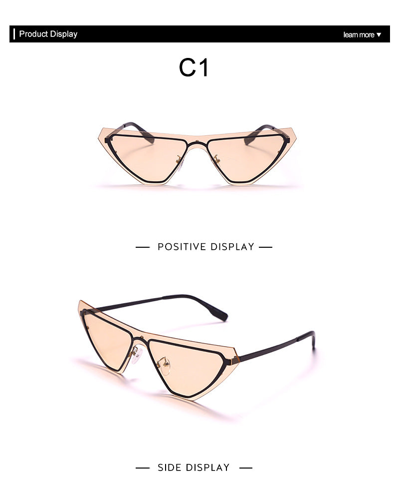 Fashion Rimless One-piece Sunglasses Women - Oh, That's Cute!