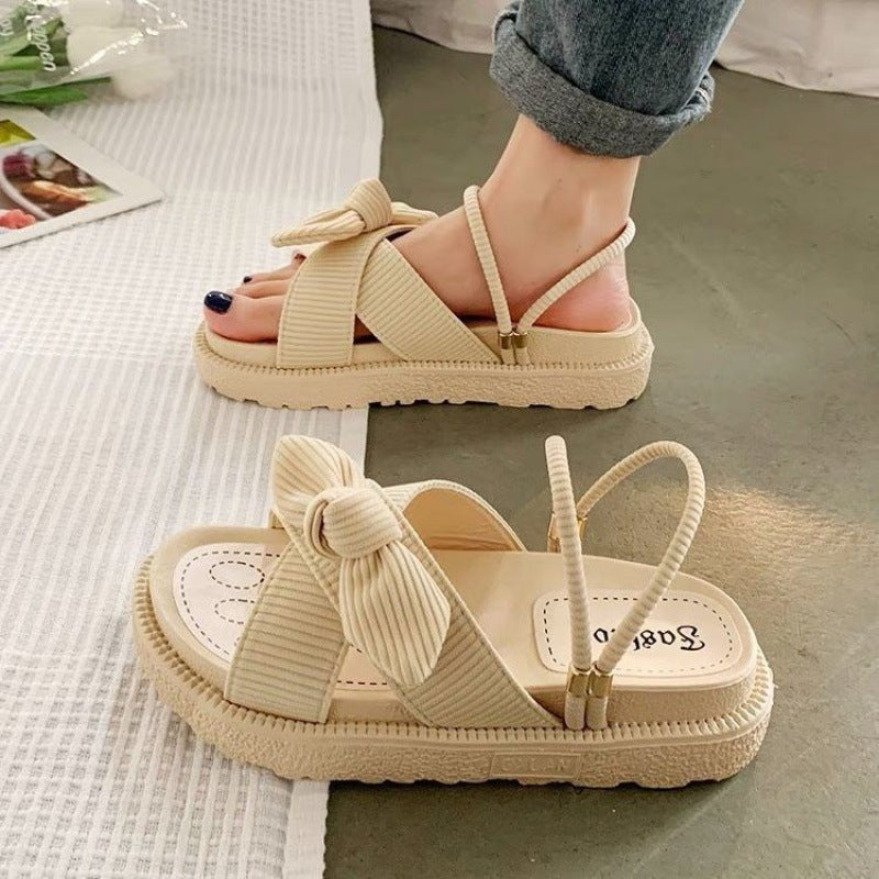 Women's Two Wear Flat Platform Sandals - Oh, That's Cute!