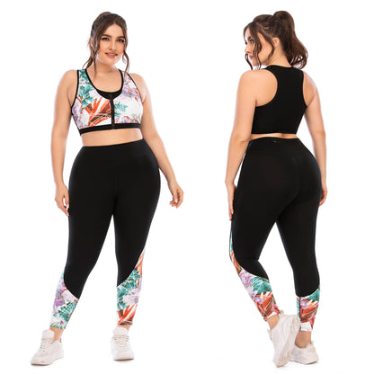 Workout Clothes Suit Plus Size Yoga Clothes Tight-fitting Barbie Pants Sports Bra - Oh, That's Cute!