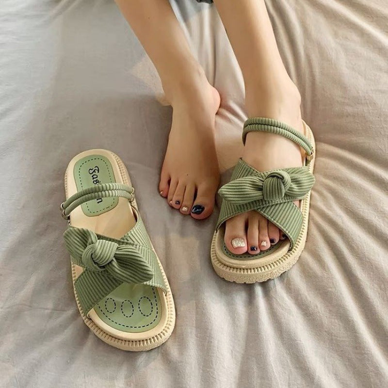 Women's Two Wear Flat Platform Sandals - Oh, That's Cute!