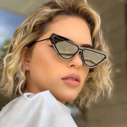 Fashion Rimless One-piece Sunglasses Women - Oh, That's Cute!