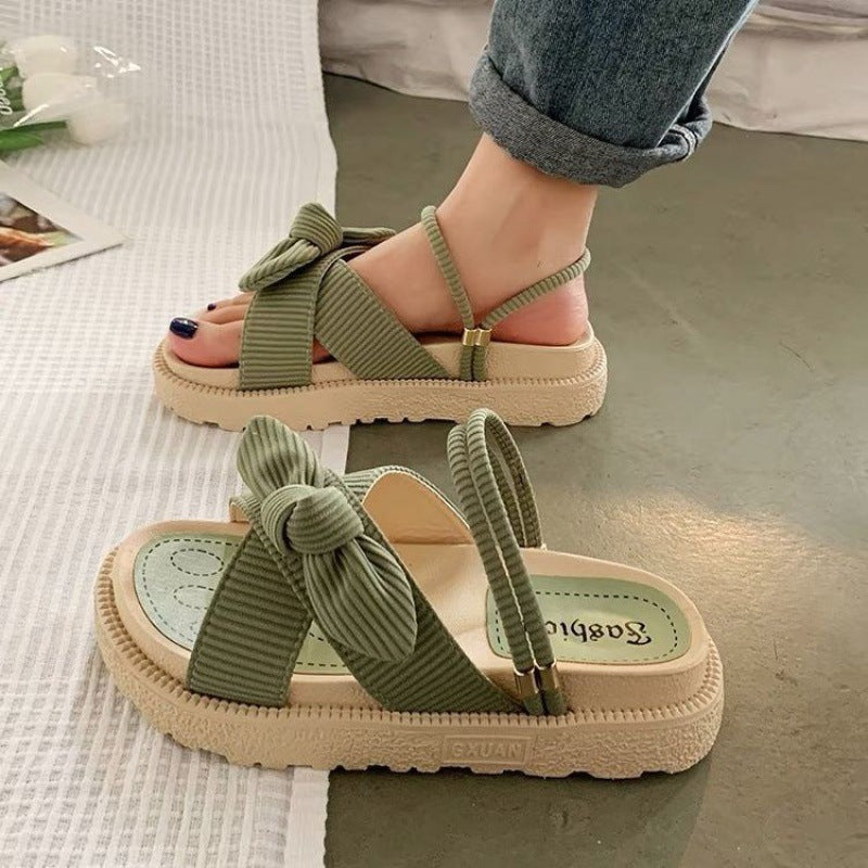 Women's Two Wear Flat Platform Sandals - Oh, That's Cute!