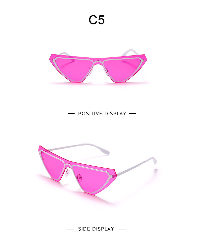 Fashion Rimless One-piece Sunglasses Women - Oh, That's Cute!